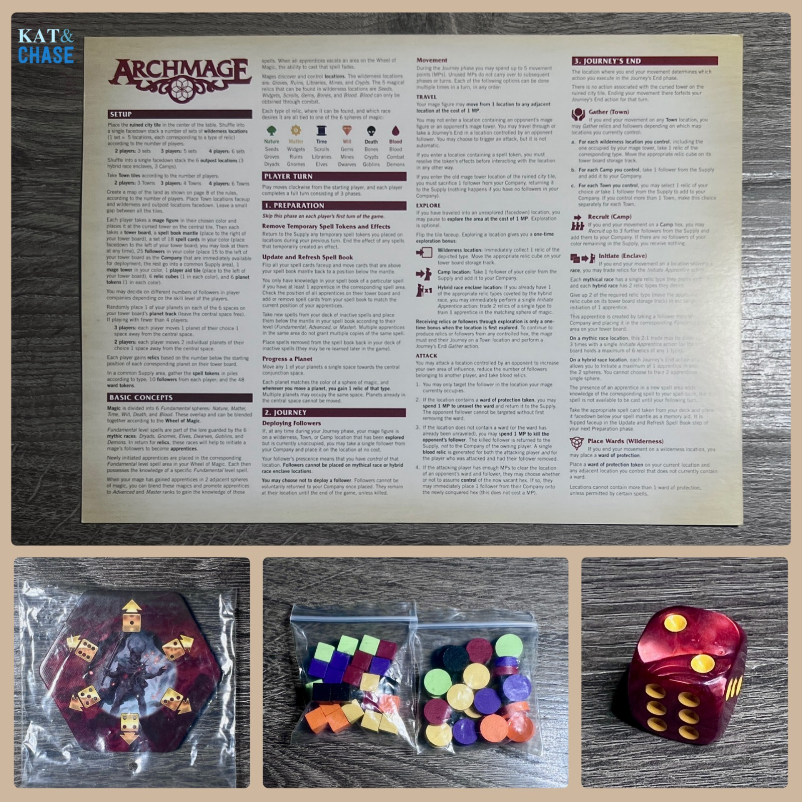 Archmage Board Game by Starling Games Complete Excellent Tim Heerema