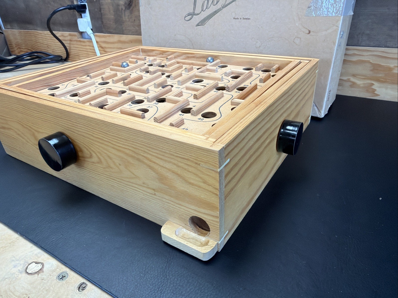 Vintage 1950 Brio Labyrinth Wooden Game with Original Box!!