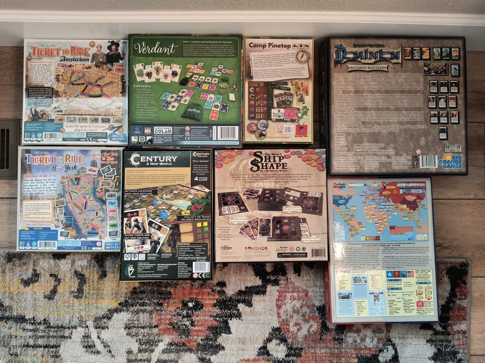 Strategy Board Game LOT (Ticket to Ride, Twilight Struggle, Century, Dominion)