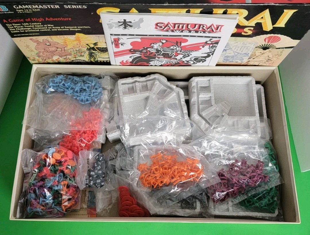 Vintage 1995 Samurai Swords Board Game by Milton Bradley – Complete.