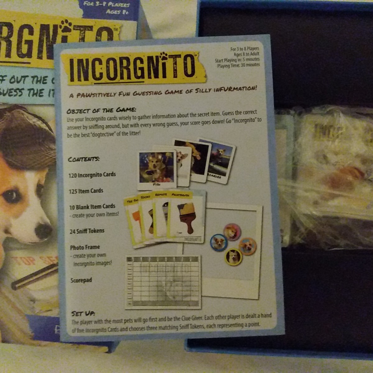 Game Incorgnito Corgi Dog Guess Based on Clues Ages 8 Up Preowned Complete 2022