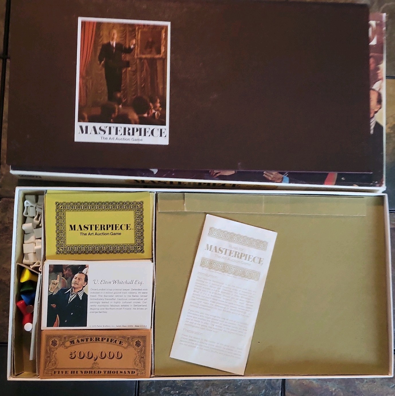 1970 MASTERPIECE Art Auction Game 100% Complete Parker Brothers VTG