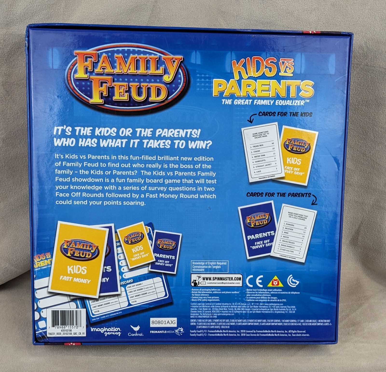 Family Feud Kids Vs Parents Edition Game Cardinal Complete