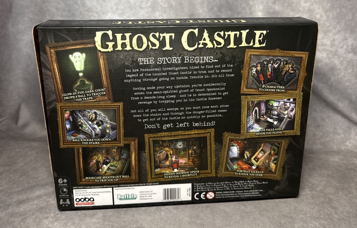 Buffalo Games Ghost Castle Board Game 2020 3D Haunted Escape Family Spooky