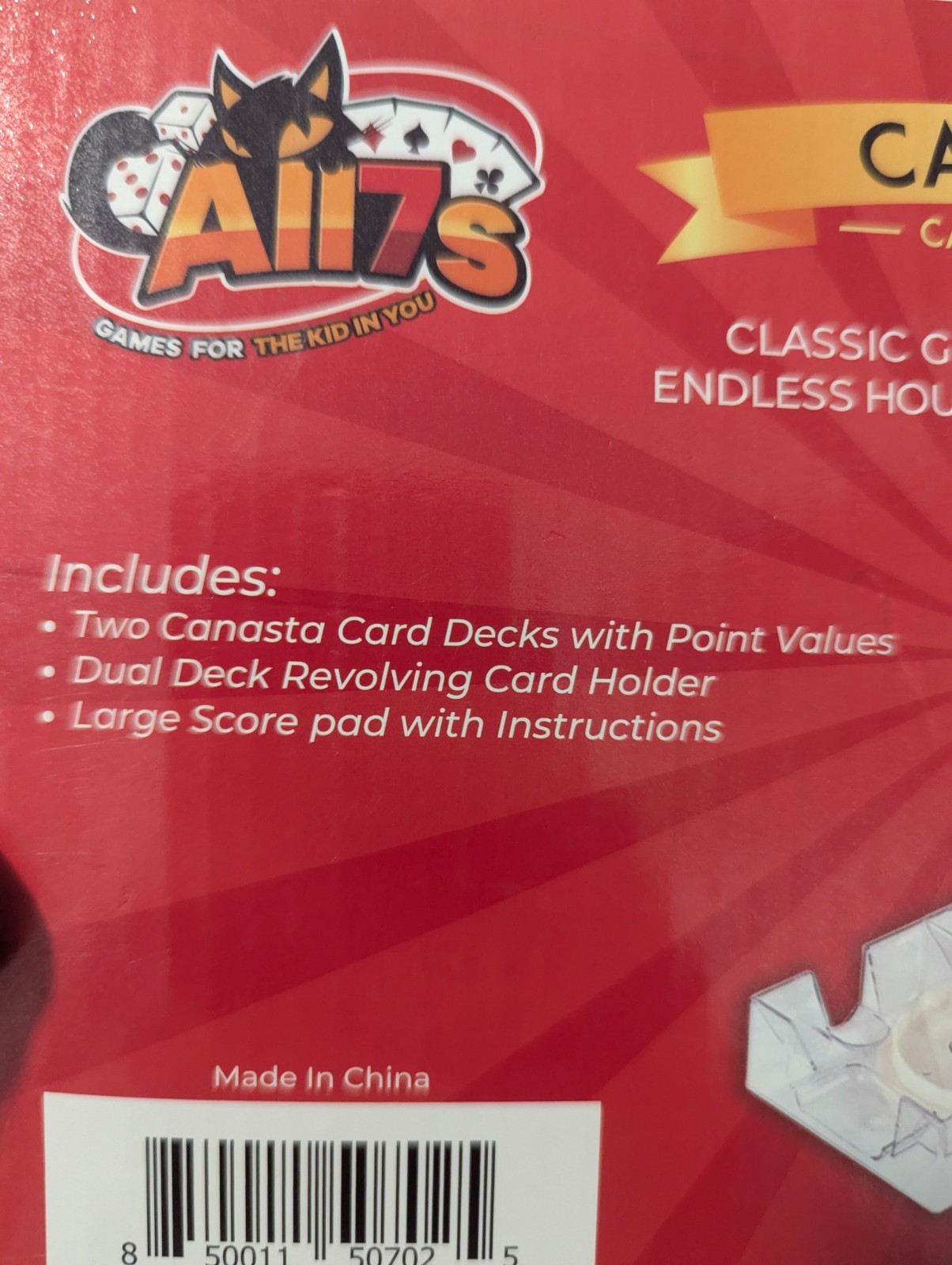 CANASTA CARD GAME SET Two Decks Dual Deck Card Holder 2 Scorepads 100% COMPLETE