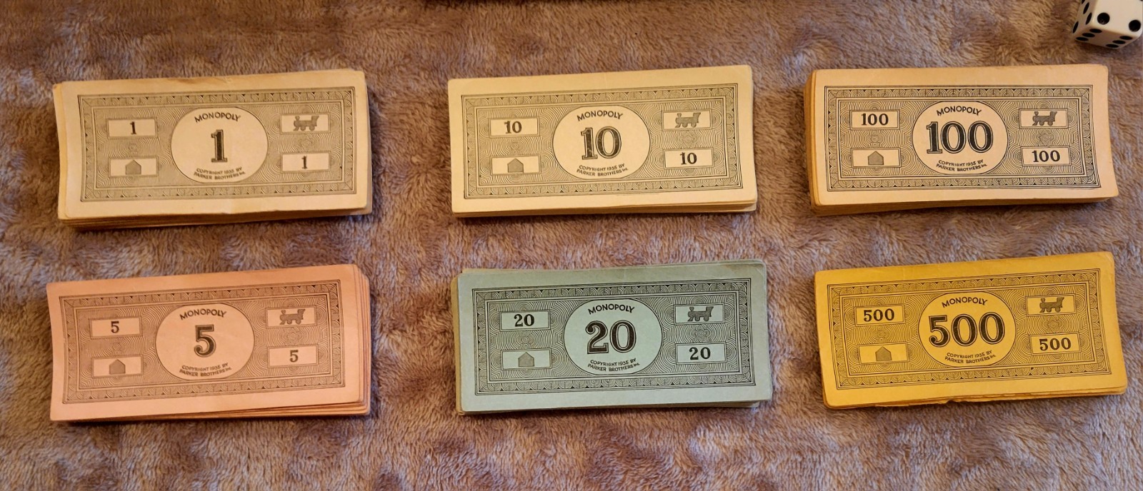 Vintage 1936 Parker Bros Monopoly Game Box w/Wood Pieces (Small Box Edition)