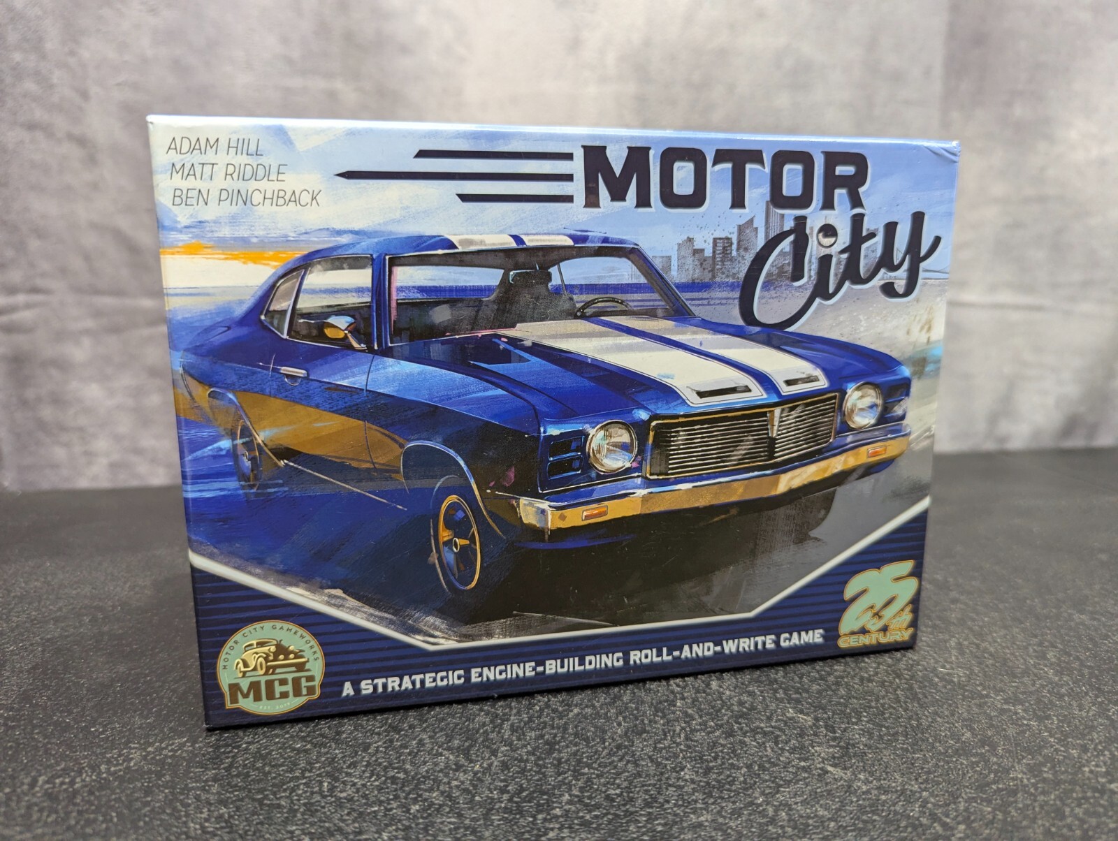 Motor City (Board Game) 25th Century Games Pinchback Riddle roll write COMPLETE
