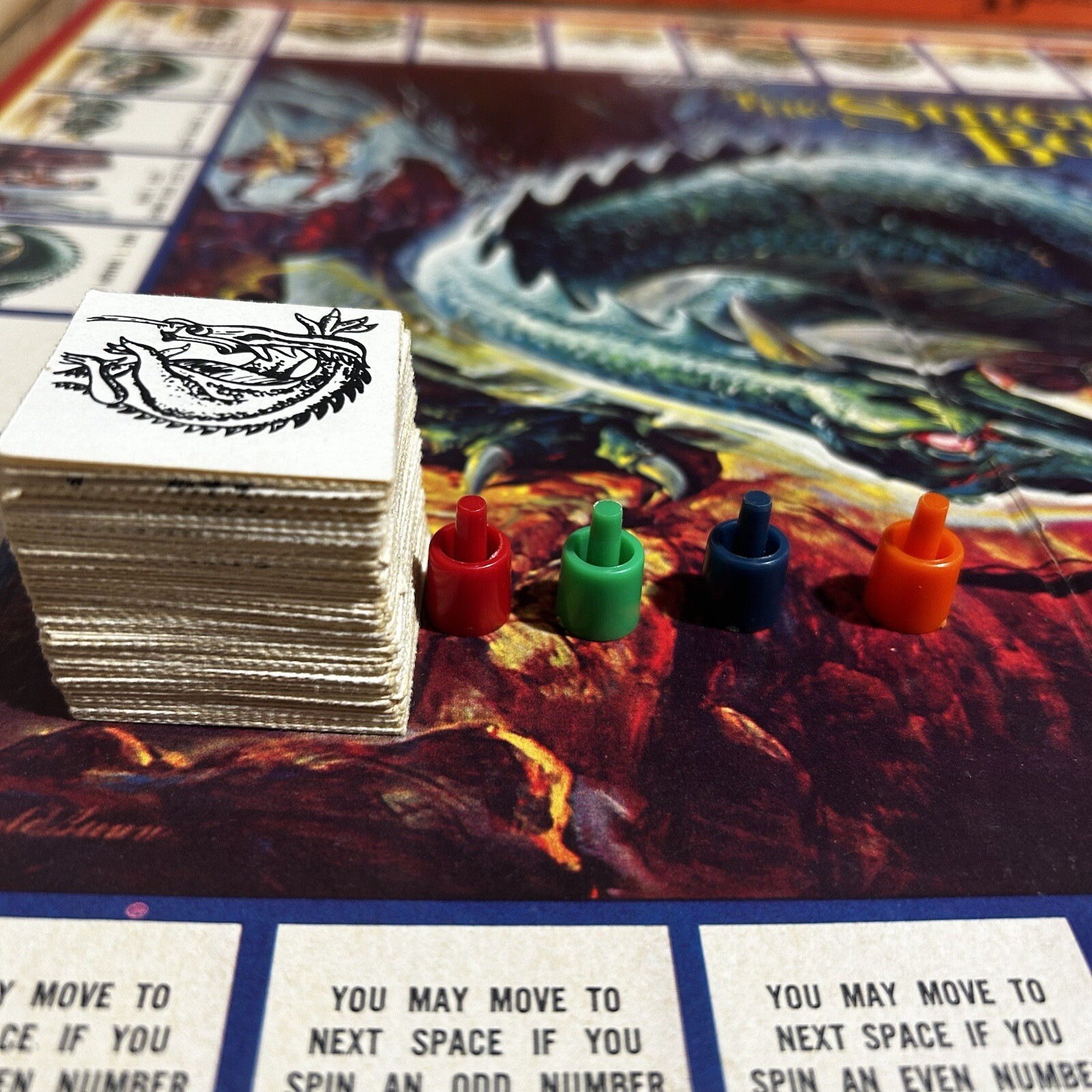 Hasbro The Singing Bone Dragon Board Game Hassenfeld Fantasy Vintage 1962 RARE