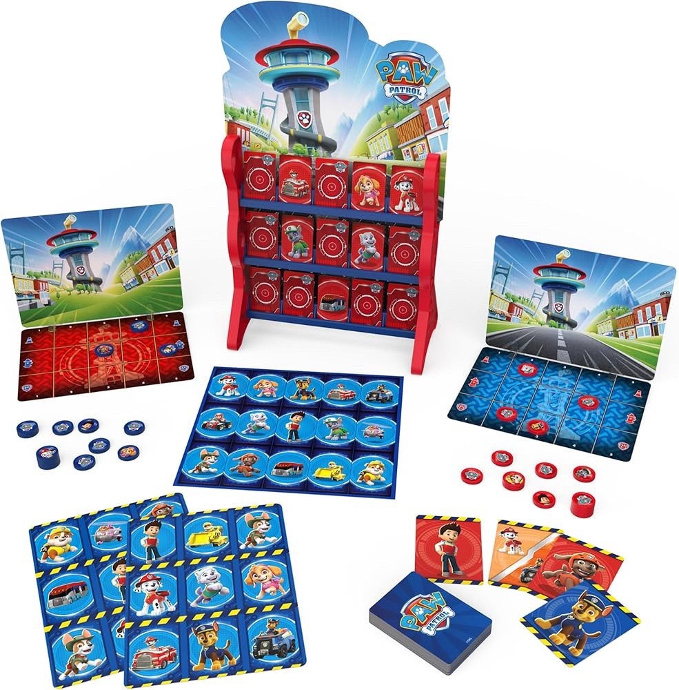 PAW Patrol 8 Games in 1 for Kids Checkers Tic Tac Toe Memory Match Bingo Go FIsh