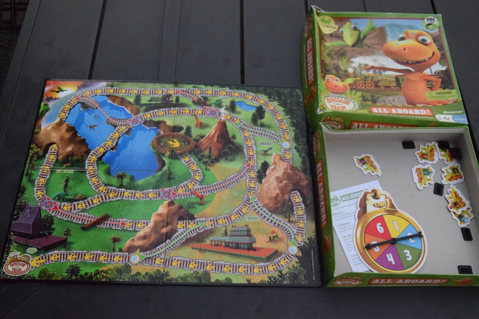 Dinosaur Train All Aboard Game PBS Kids 2010 Pressman Complete