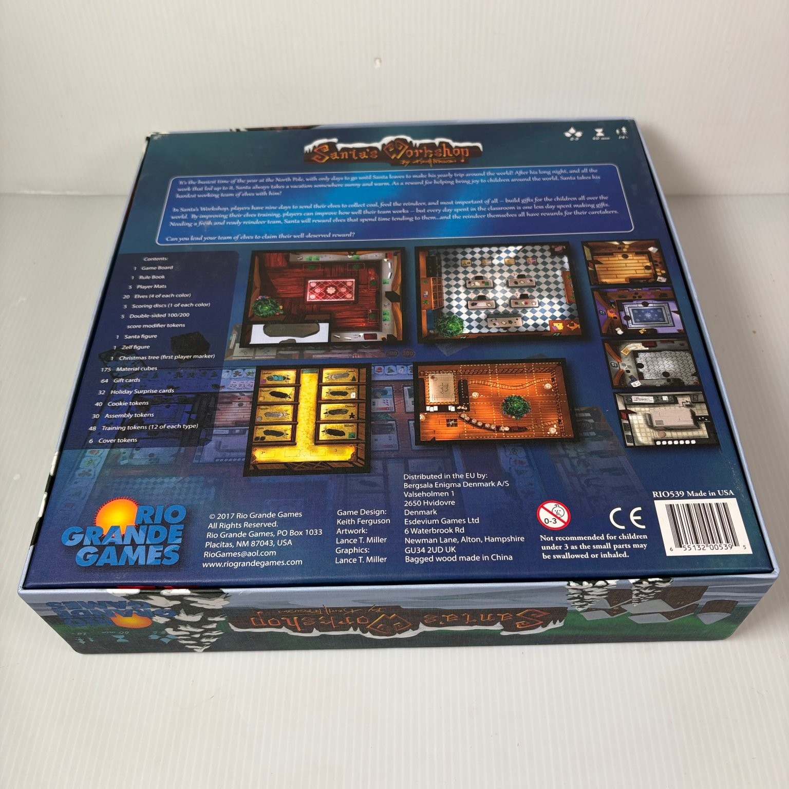 Santa’s Workshop Rio Grande Games Board Game 2-4 Players Ages 10+ OOP Rare 2017