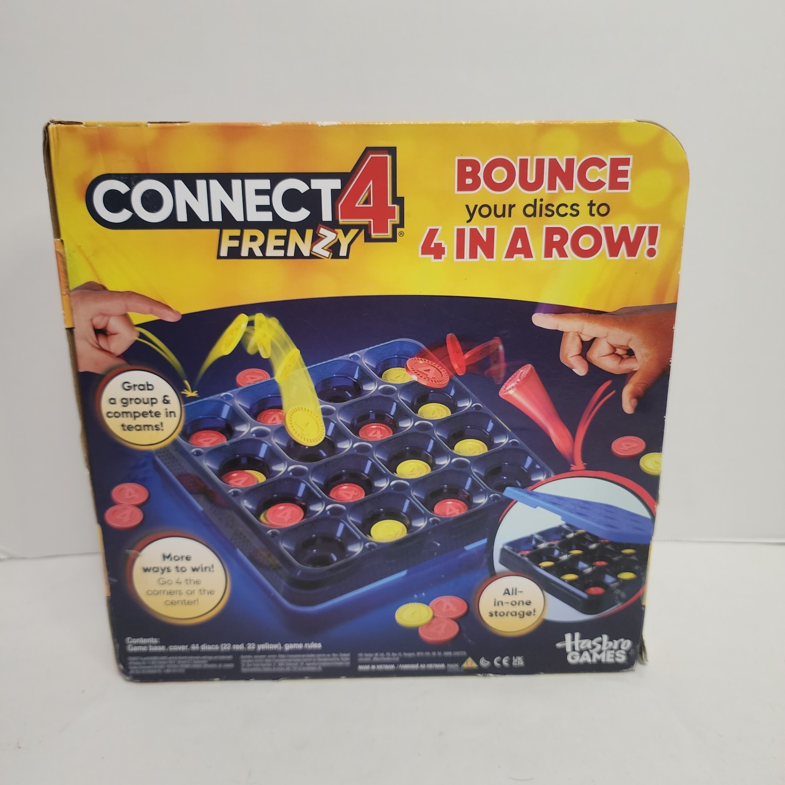 Hasbro CONNECT 4 FRENZY Game, Bounce Discs 4 in a Row, 2-6 Players – SEALED NEW