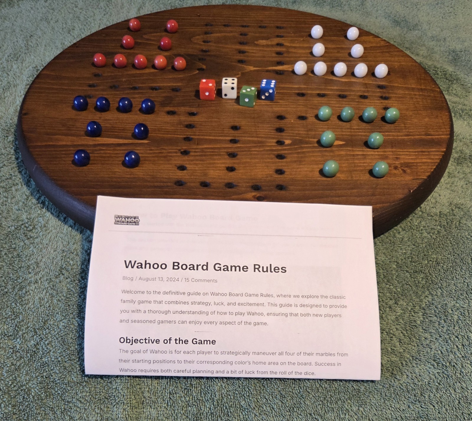 Vintage Aggravation / Wahoo Board Game, Complete with Marbles for 2-4 Players