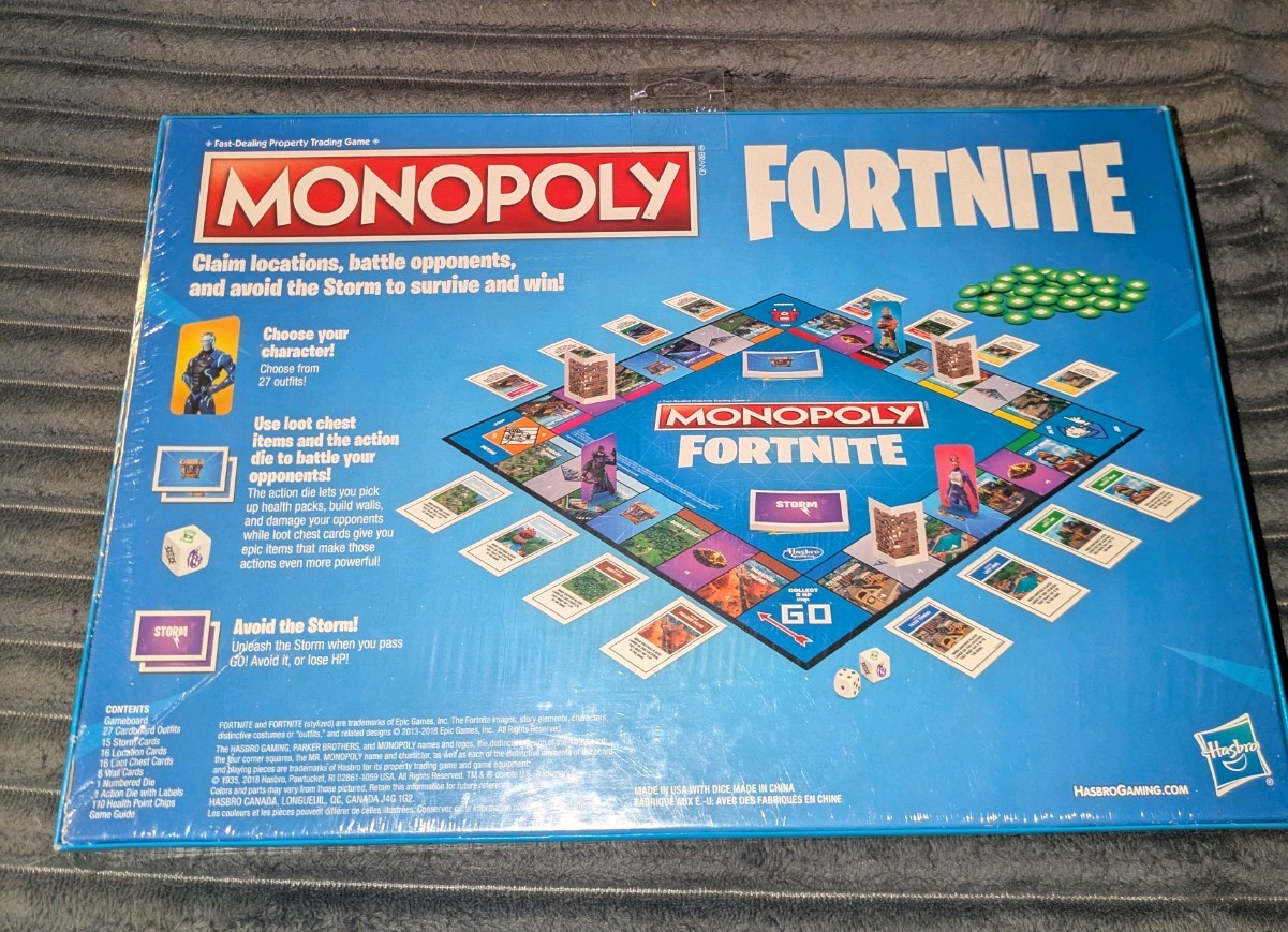 Fortnite Monopoly~Parker Brothers~Hasbro Gaming New & Sealed