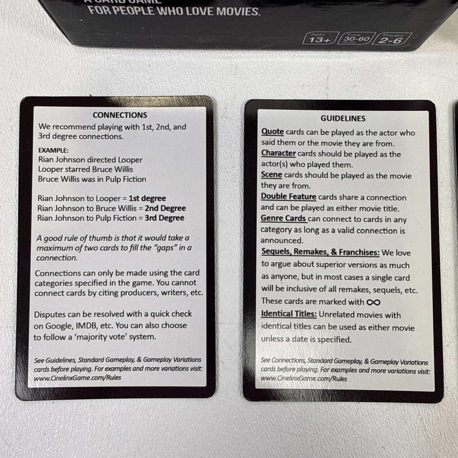 Cinelinx Card Game for People Who Love Movies Trivia 2014 Media