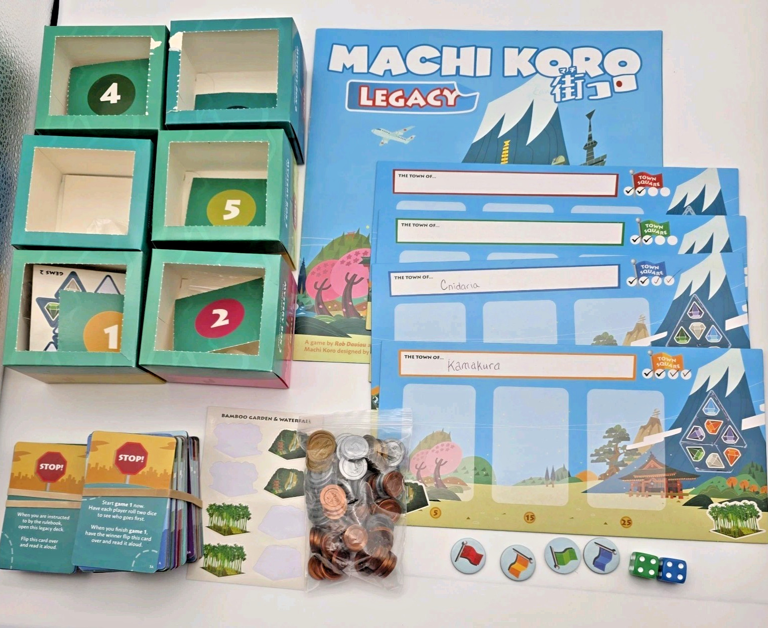 Machi Koro Legacy Board Game by Pandasaurus – Shows Signs of Play – Complete