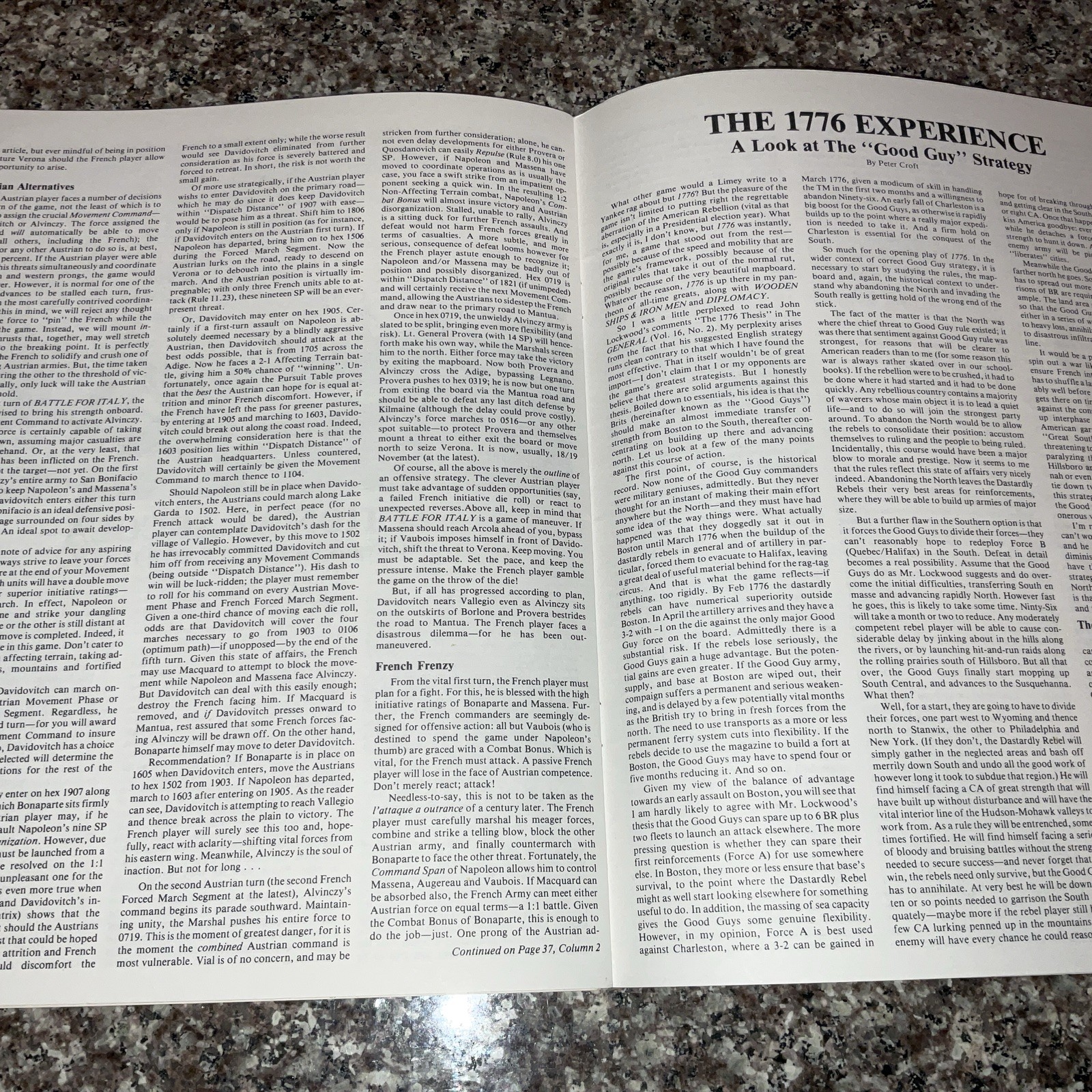 GENERAL MAGAZINE VOL. 21 #2 AVALON HILL NAPOLEON AT BAY 1984