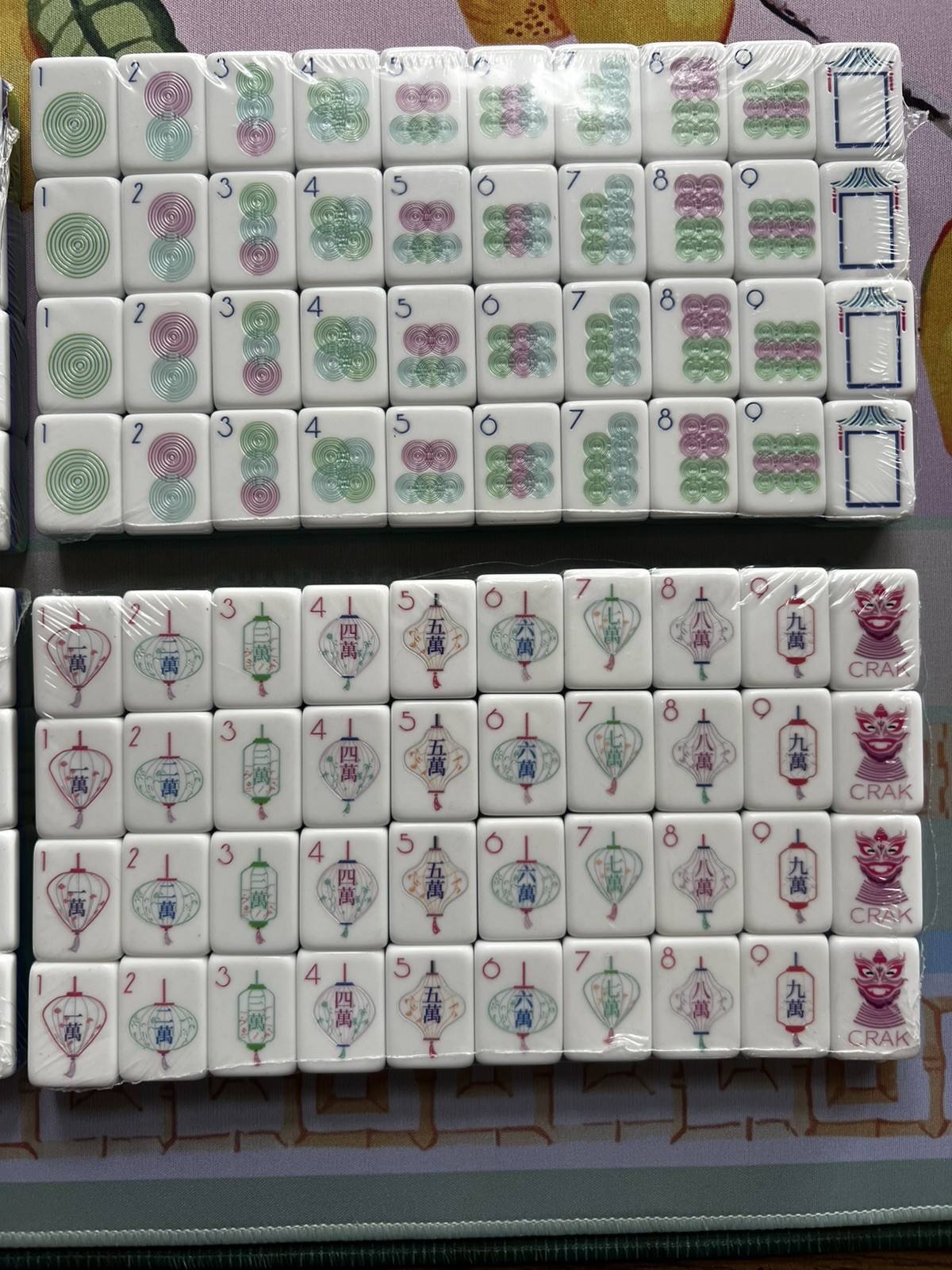 Premium American Mahjong Set – Green Mahjong Tiles and Mat