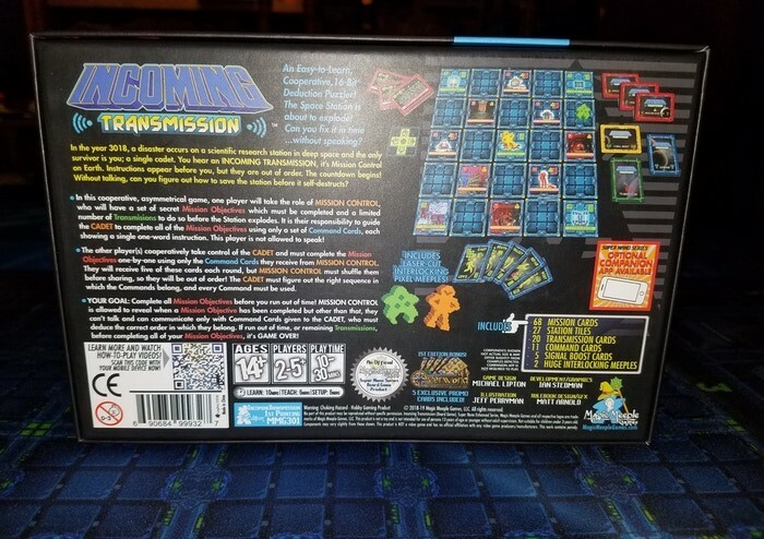 Incoming Transmission GAME WITH PLAYMAT cooperative sci-fi pixel boardgame