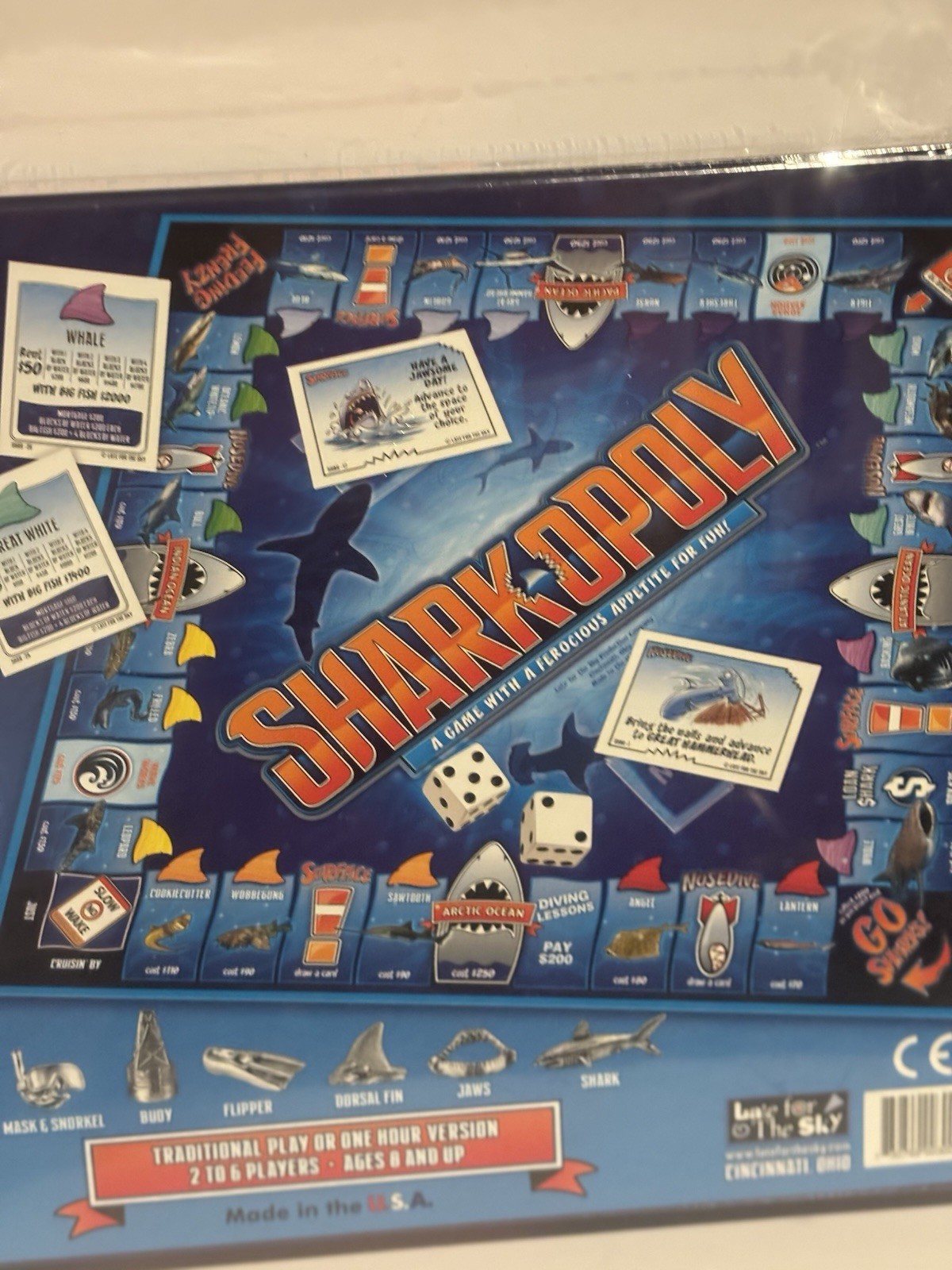 NEW Sharkopoly Board Game Ages 8 Up Shark Mania