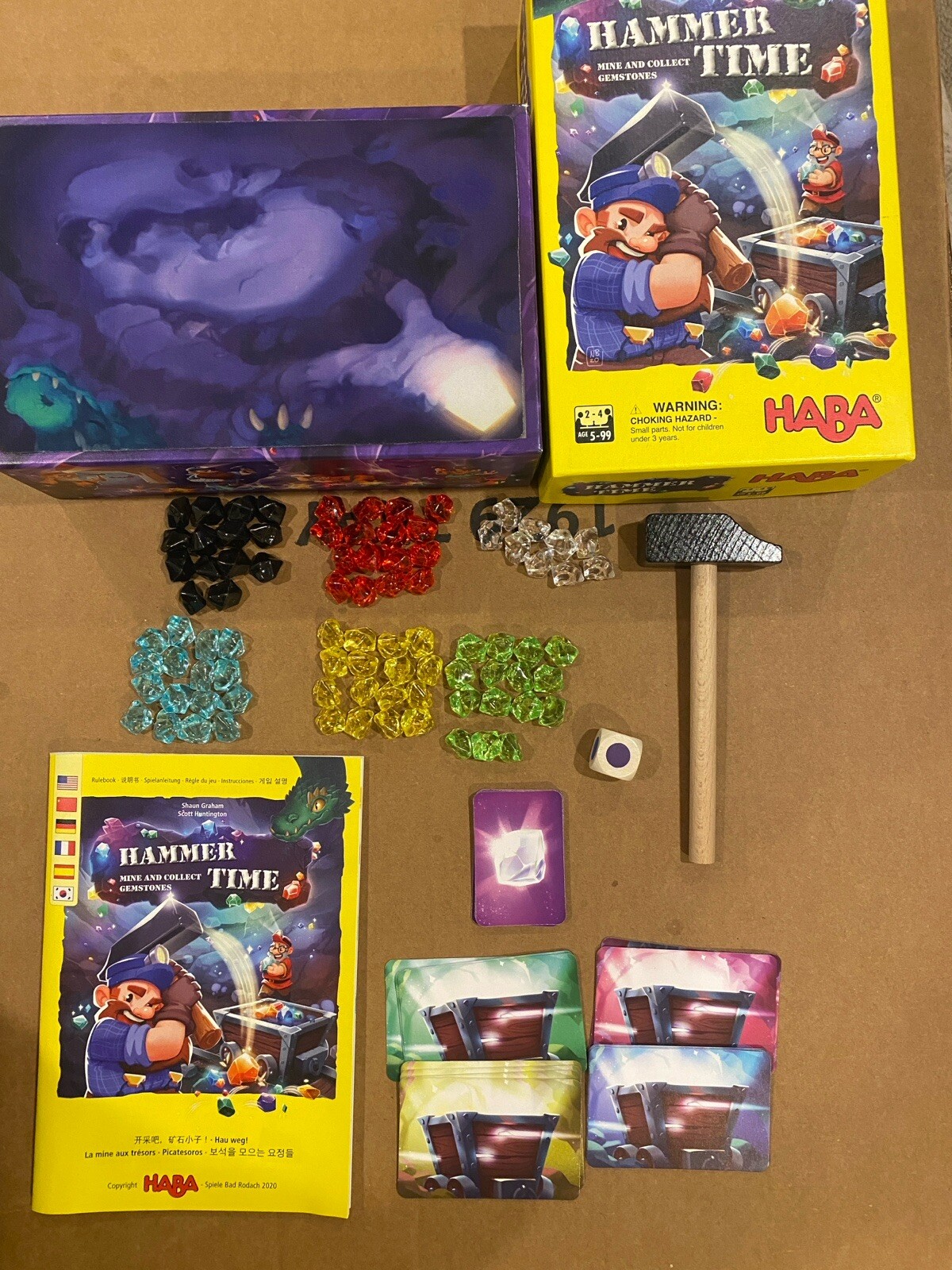 HABA Hammer Time – Gem Collecting Dexterity Game – Incomplete