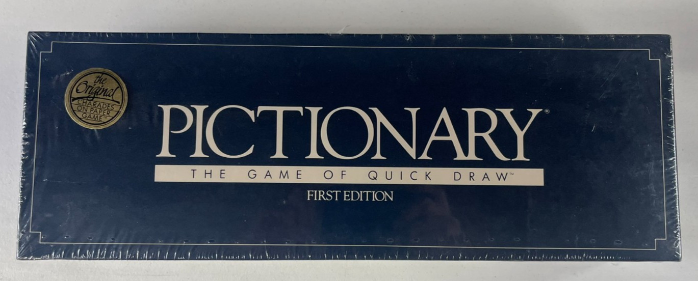 Pictionary First Edition The Game of Quick Draw Long Box 1985 VINTAGE NEW SEALED