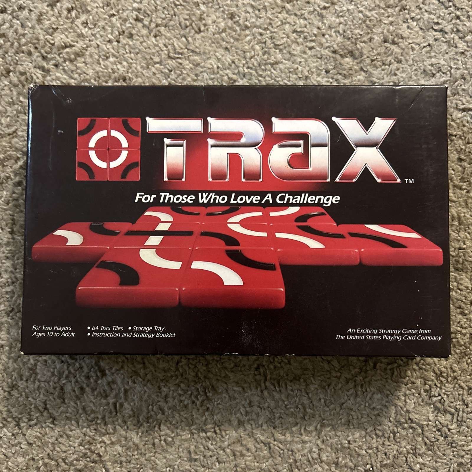 Vintage TRAX TILE Board Game Challenging Abstract Strategy 1987 Complete