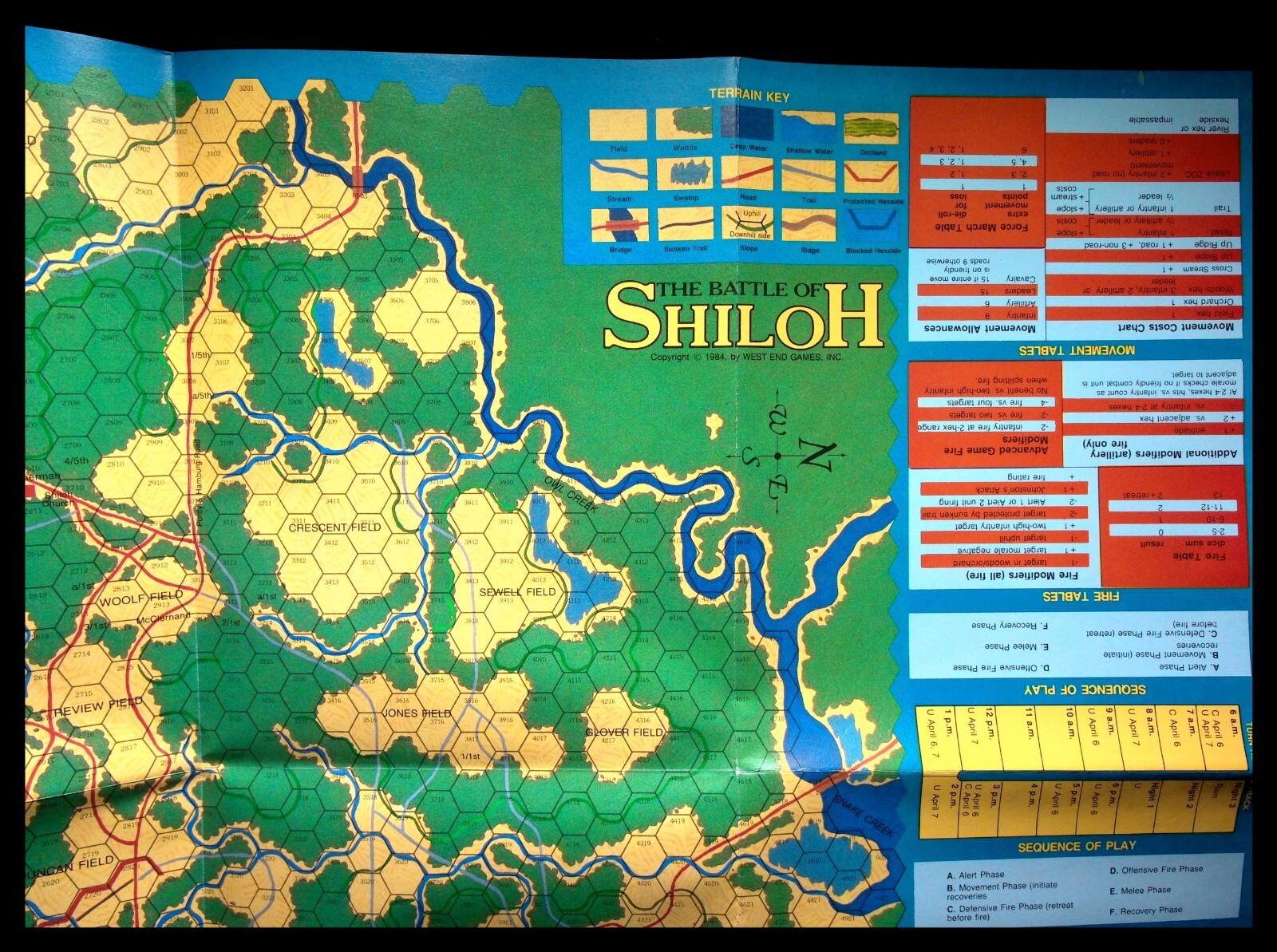 THE BATTLE OF SHILOH::West End Games::©1984::Unpunched::Open Box