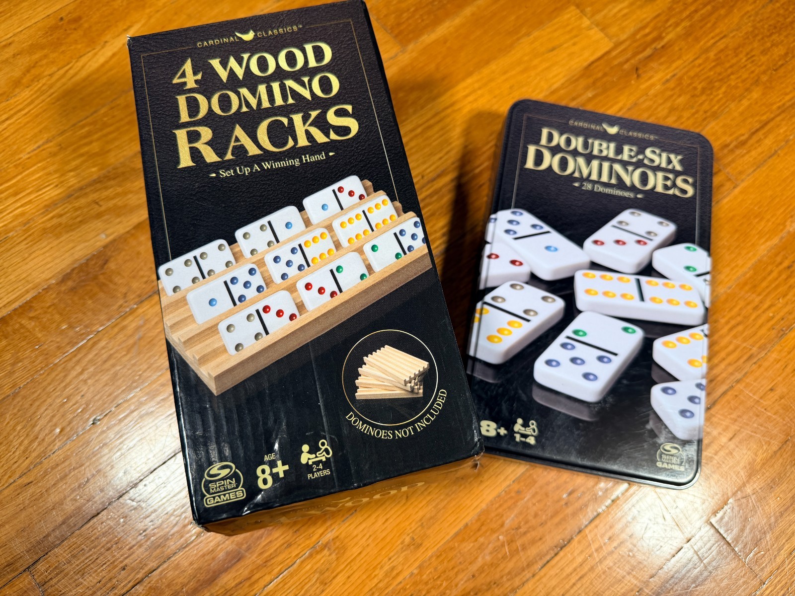 Cardinal Classics Domino Set With 4 Wood Domino Racks