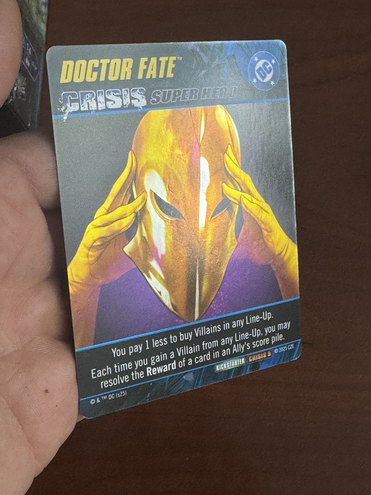 DC Deck-Building Game Kickstarter Crisis 5 Super Hero Foil Doctor Fate Promo