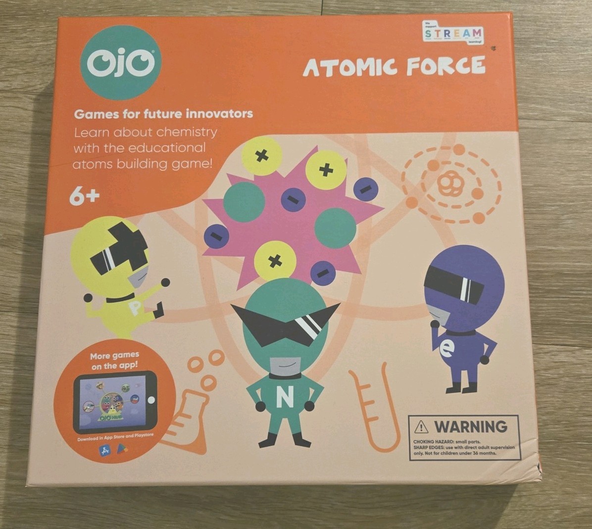 OjO Atomic Force STREAM Chemistry Game Kids 6+. UNWRAPPED For future innovators.