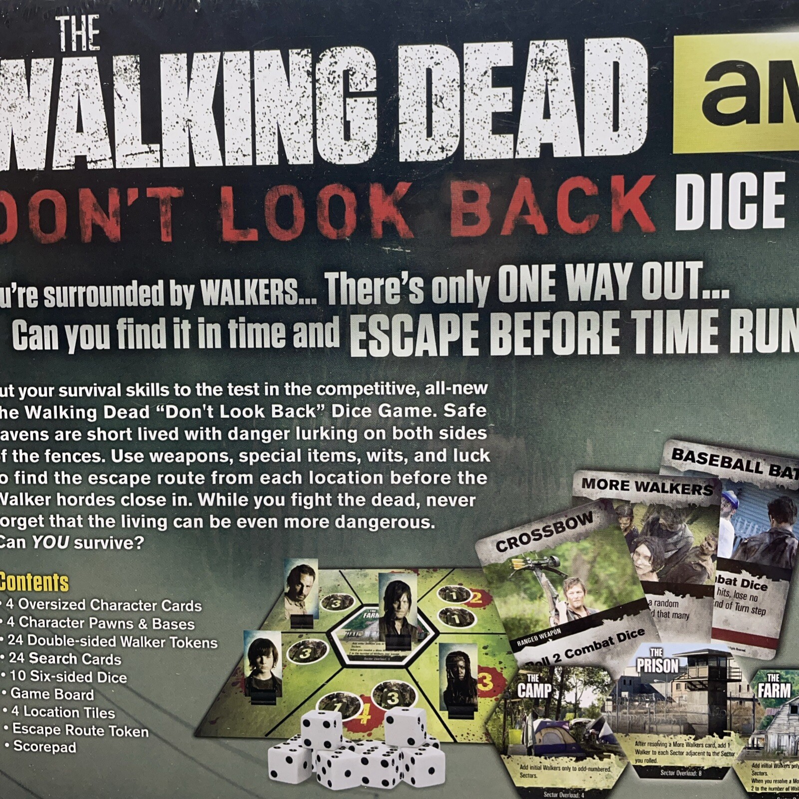 AMC The Walking Dead Don’t Look Back Dice Game Escape & Survive Brand New