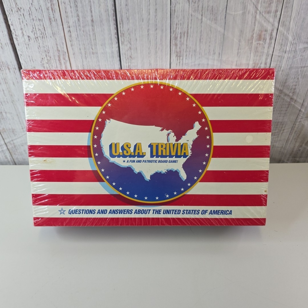 USA TRIVIA GAME a Fun and Patriotic Board Game 1989 Vintage