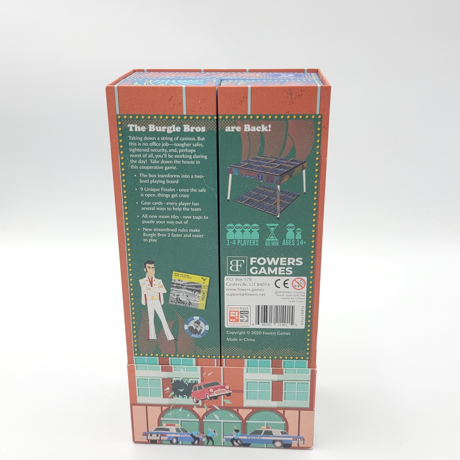 Burgle Brothers 2 Board Game “CASINO CAPERS” Tim Flowers 100% COMPLETE EUC