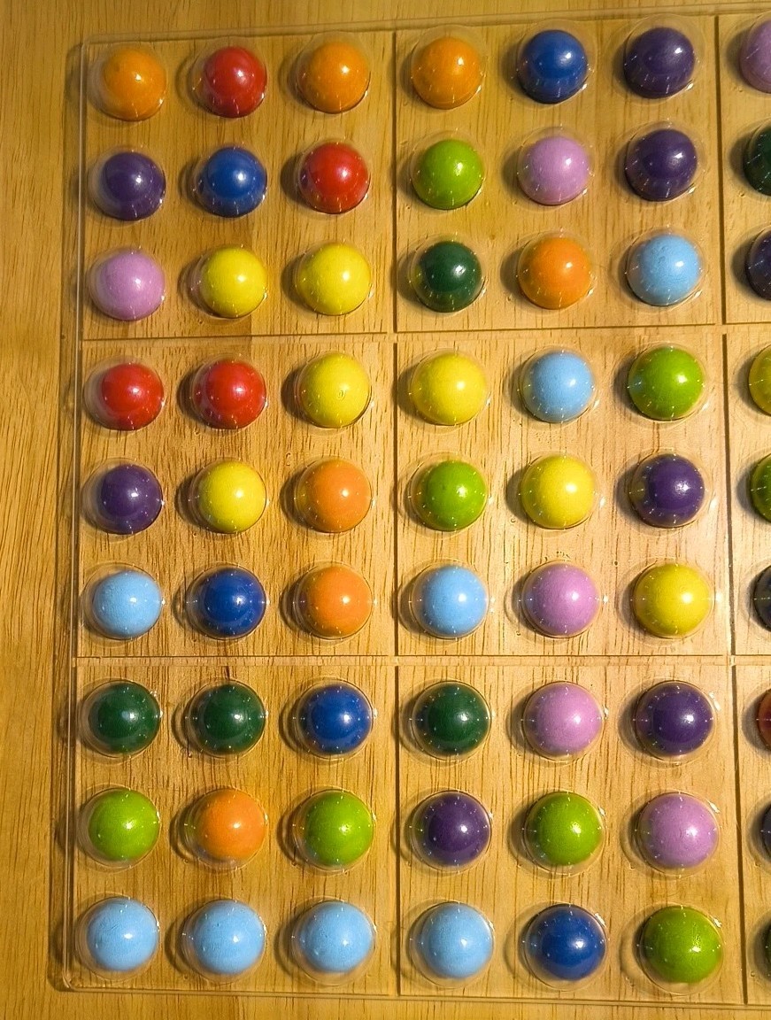 ColorKu Game The Color Sudoku Puzzle Solid Wood w/ Pieces ONLY NO CARDS, READ