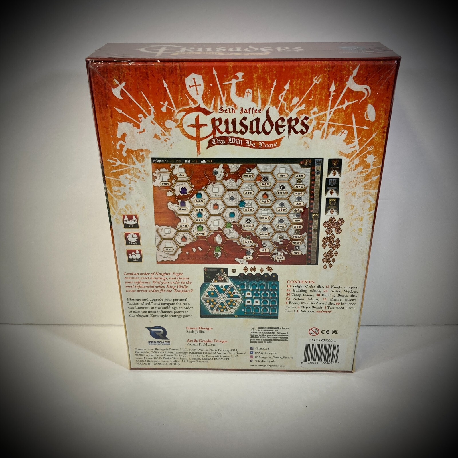 New CRUSADERS THY WILL BE DONE BOARD GAME renegade games english regular SEALED