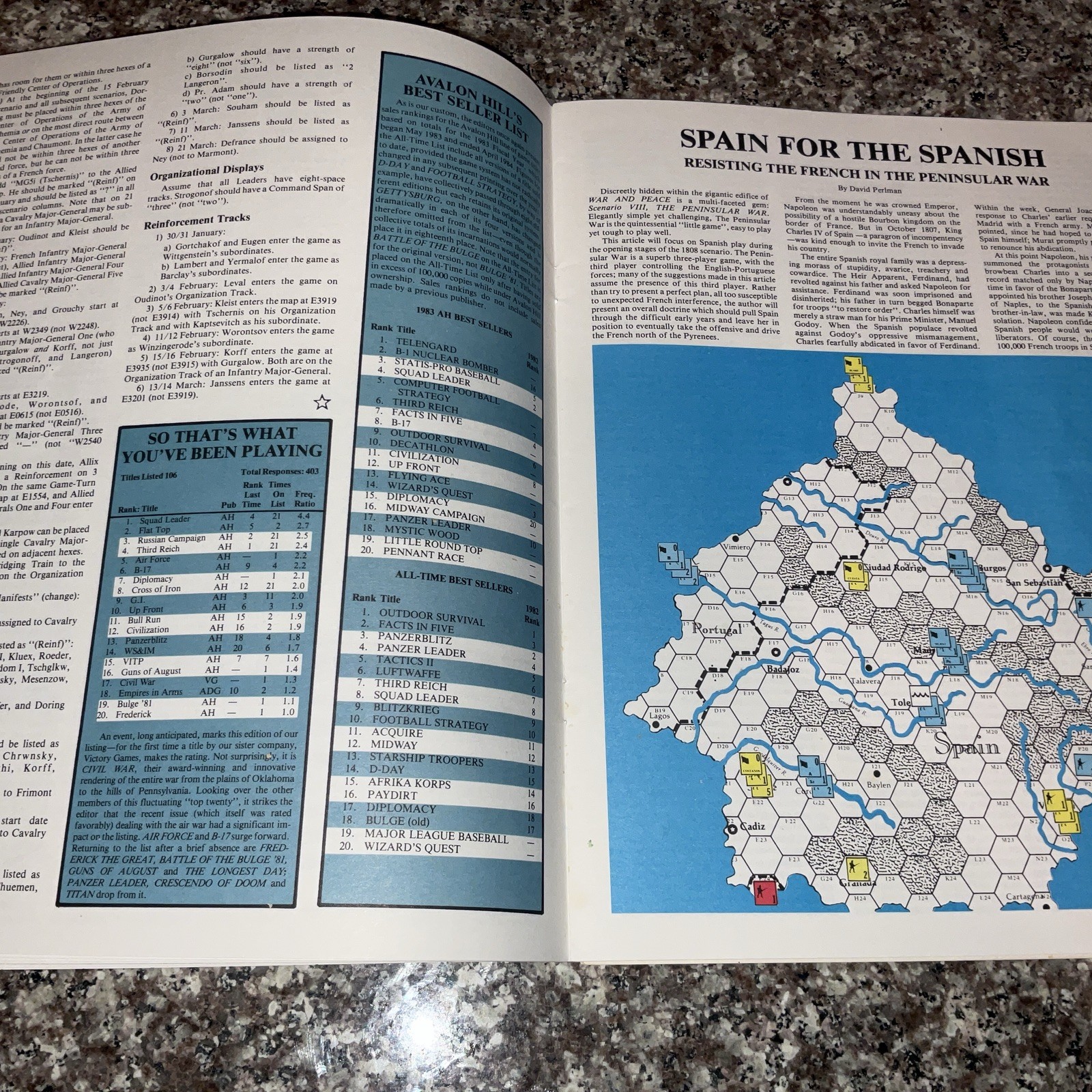 GENERAL MAGAZINE VOL. 21 #2 AVALON HILL NAPOLEON AT BAY 1984