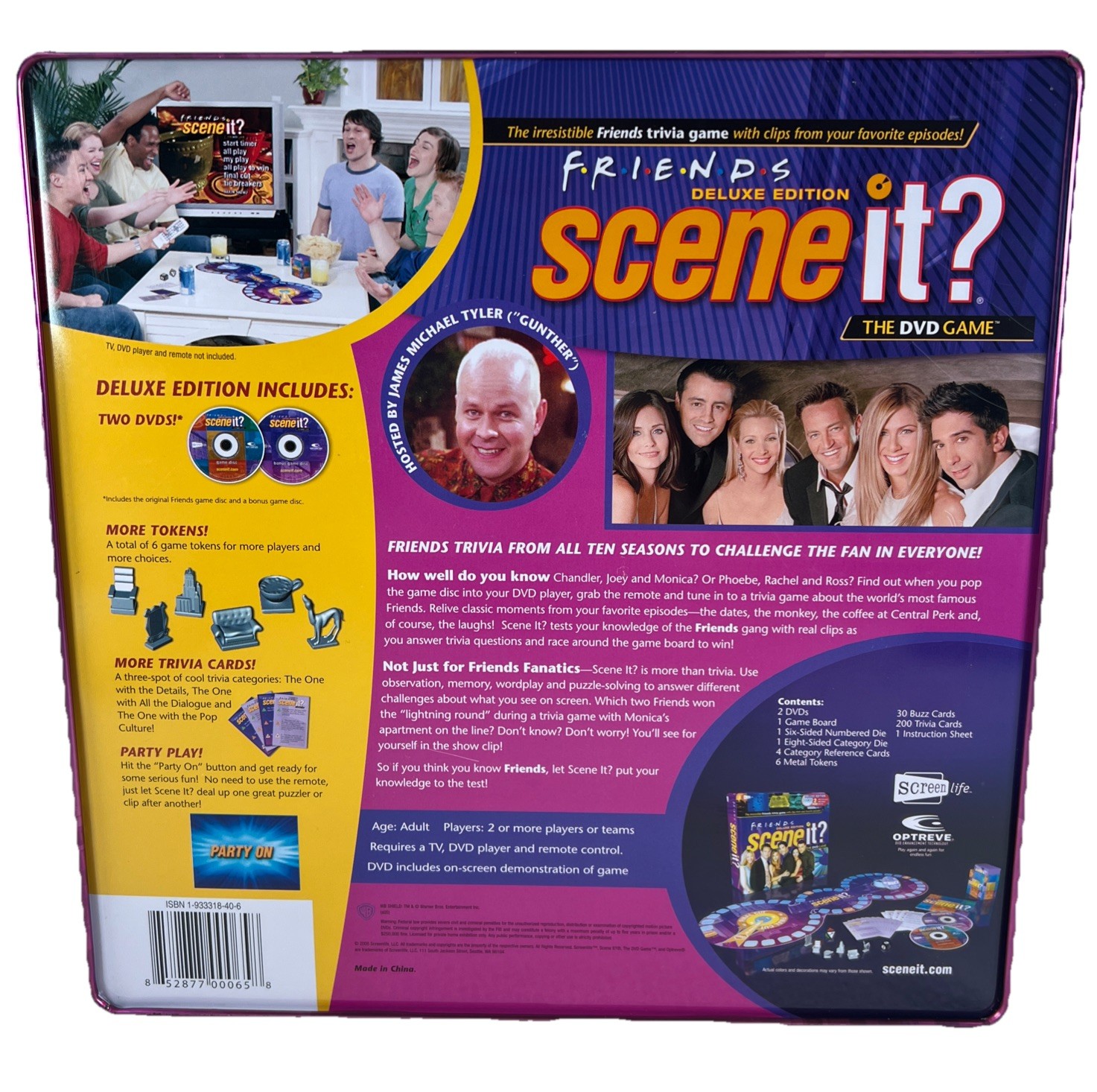 Friends Scene It DVD Game Deluxe Edition COMPLETE ScreenLife 2005 TV Show Trivia