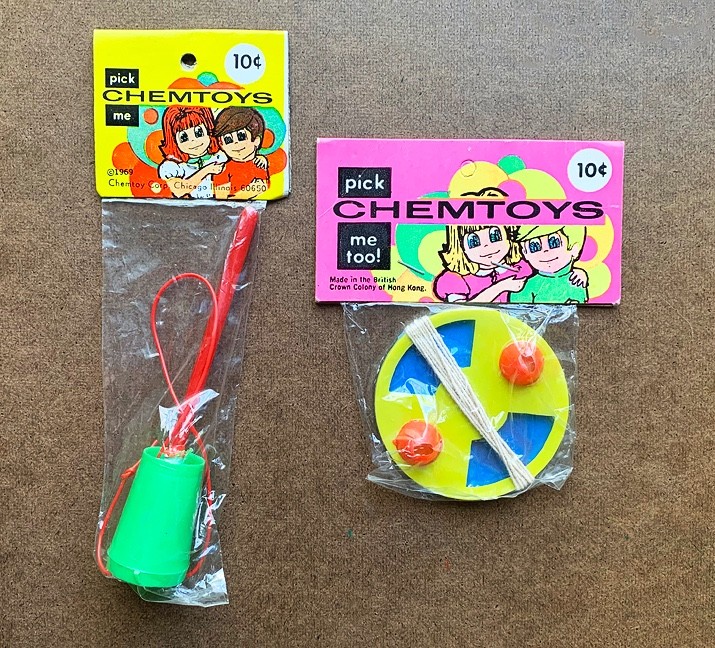 8 Vintage 1960s Rack Toys & Mini Games by Carrousel & Chemtoys – NEW IN PACKAGE!