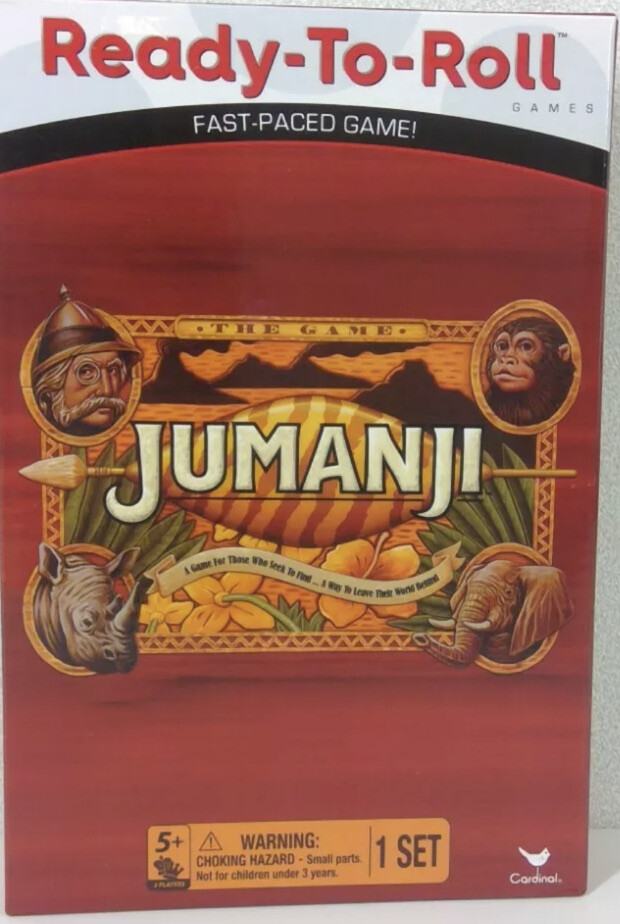 Jumanji Ready To Roll Games Age 5+ Fast Paced Game by Cardinal Travel Size