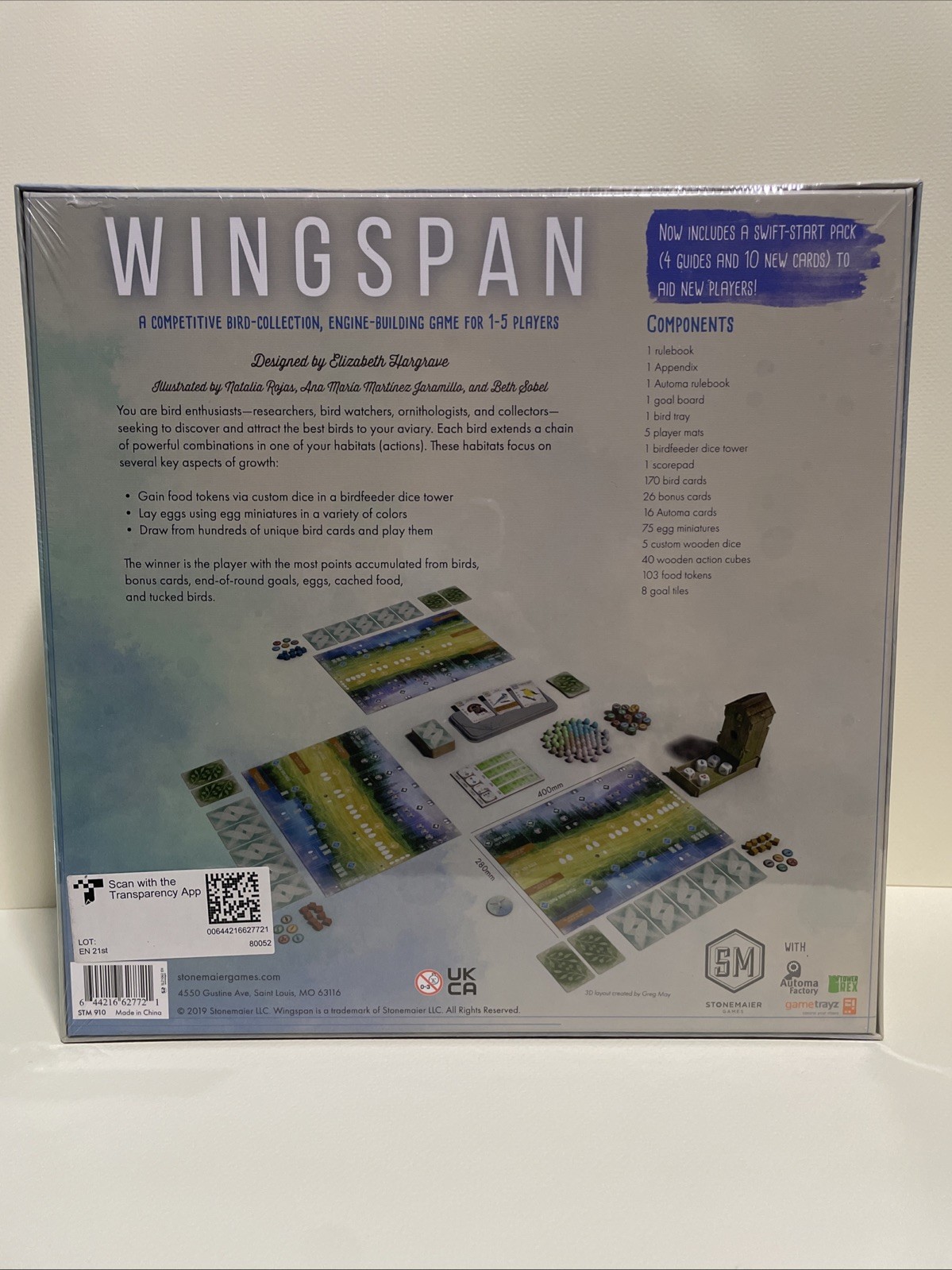 Wingspan 2nd Edition Board Game Stonemaier Games Brand New Sealed