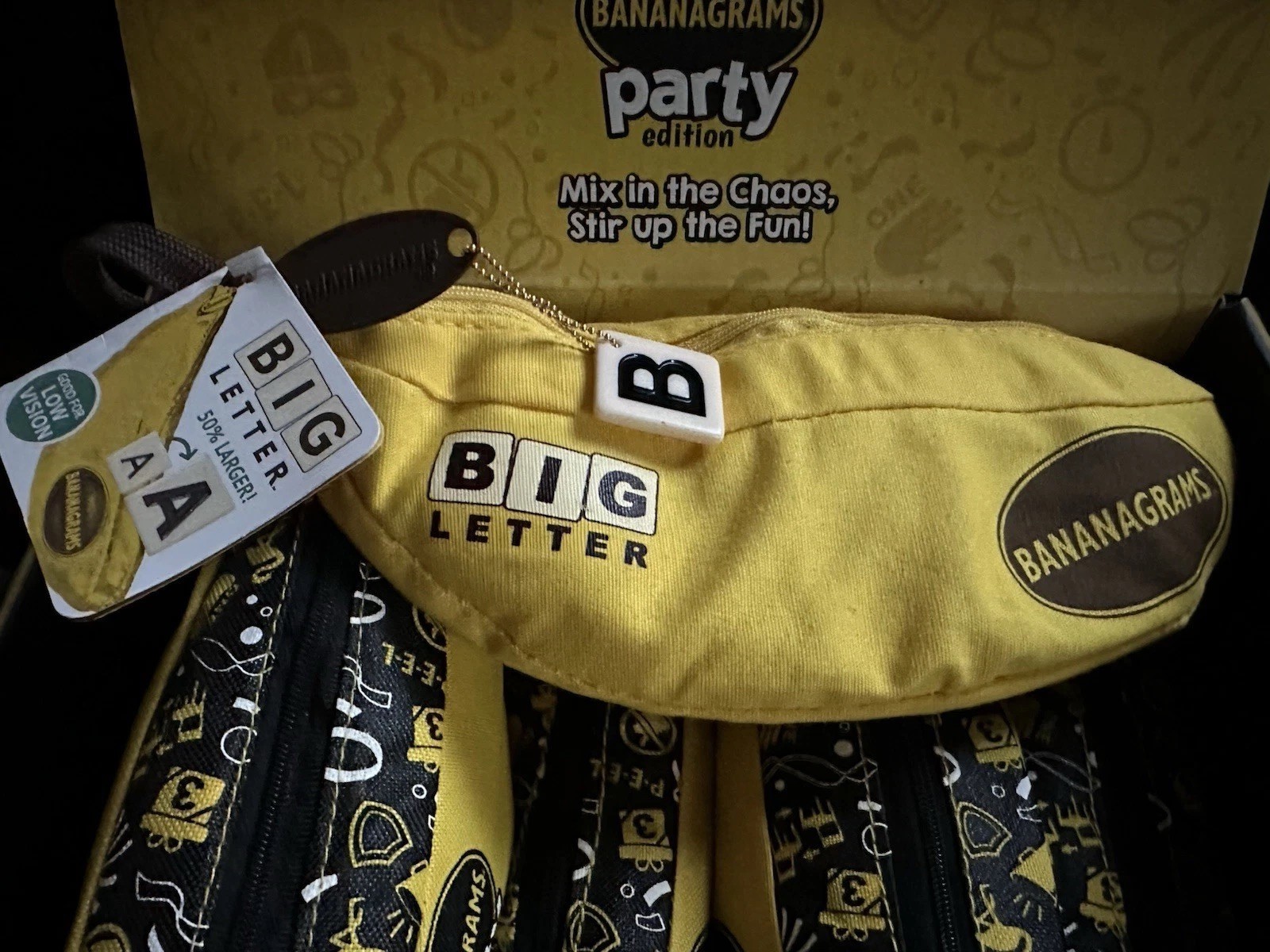 10x NEW Bananagrams PARTY EDITION Tile Crossword Game Ages 10+ for 2-8 Players