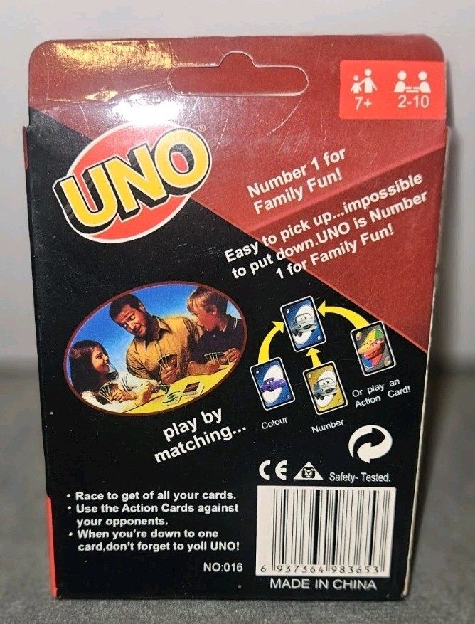 UNO Disney Pixar Cars 3 Card Game NEW Lightning McQueen