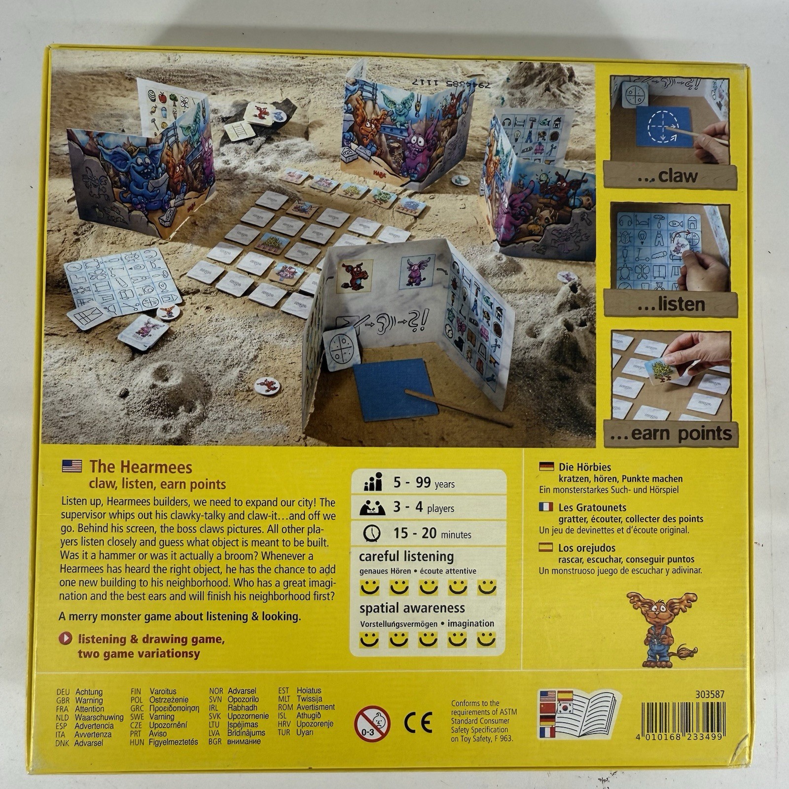 Haba The HEARMEES Game Merry Monsters Listening & Looking COMPLETE