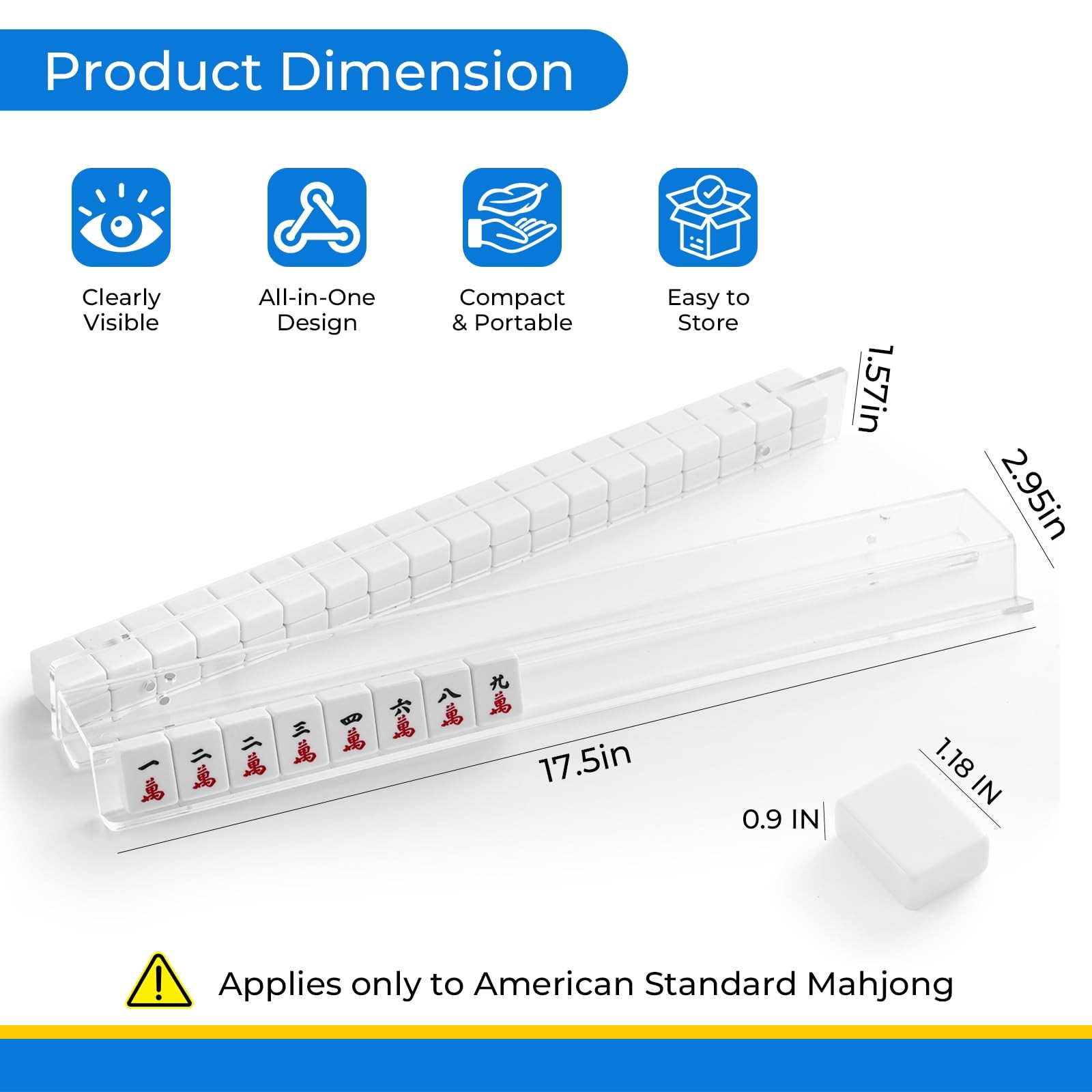 magic sewing machine Acrylic Mahjong Racks with Magnetic Pushers, Set of 4 Cl…