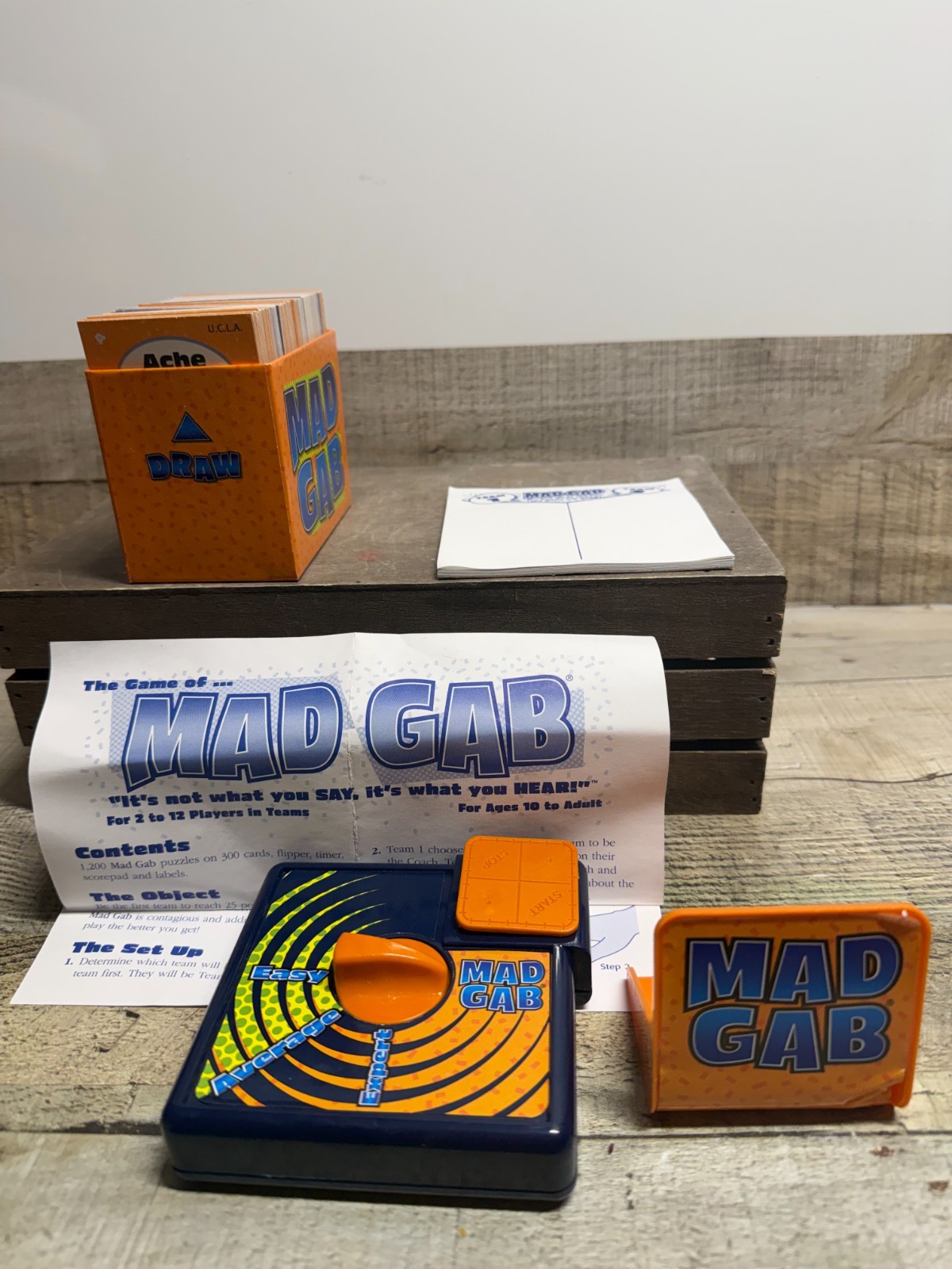 Mad Gab Game – Patch Products 1995 Party Game Words Humor – Fast Ship