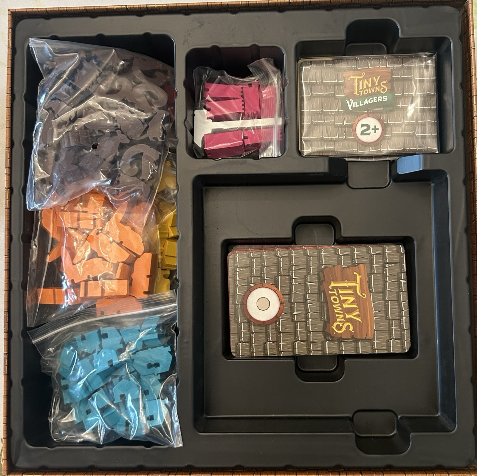 AEG Tiny Towns Board Game Plus Villagers Expansion Complete