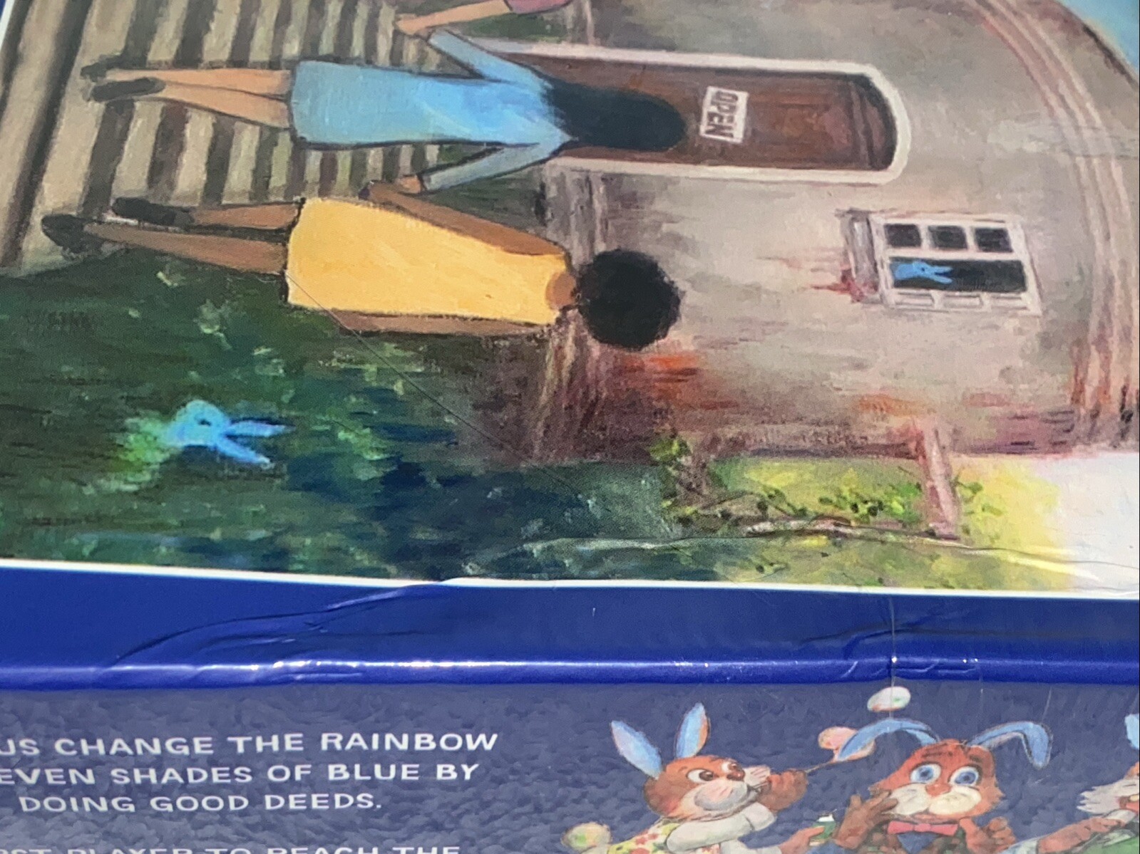 Blue Hare Village – Blue Rainbow Game Board ~ Ages 7-12 ~ 2 to 6 Players