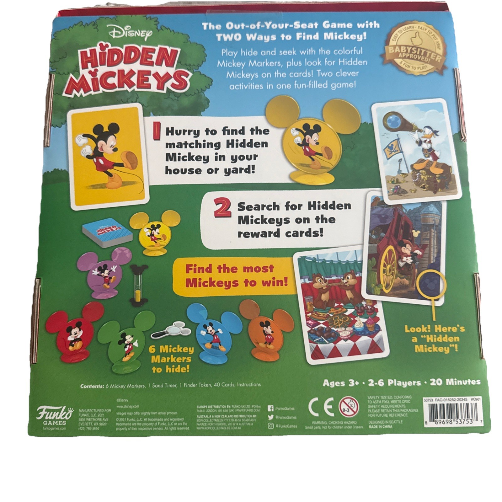 Disney Hidden Mickey Board Game for Kids 2 to 6 Players Fun Gameplay Ages 3+