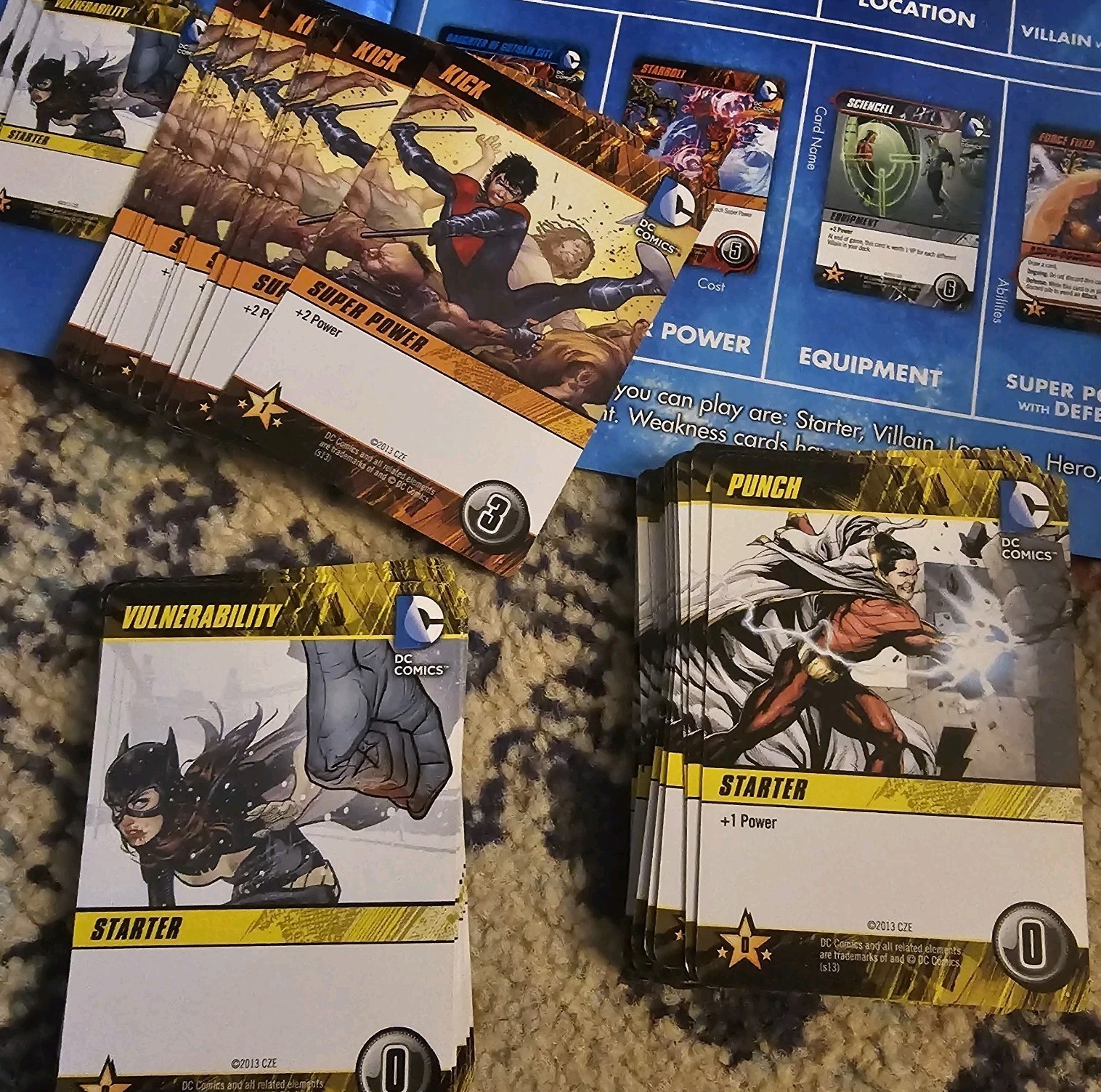 DC COMICS Deck-Building Game Heroes Unite Cryptozoic Cards Super Villains 2013